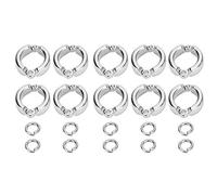 10 pcs de la jambe de perroquet | Clips de cheville en alliage pour l'entraînement à la mouche extérieure / activité des oiseaux | 7 tailles avec conception facile - ouverte | (ID 18.1mm / 0.71in)