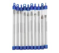 10 Pcs Double Cut Carbide Burr Set, Die Grinder Bits for Aviation Automo Ship Polishing, 3mm Shank Tool Bits with Hard Carbide l for