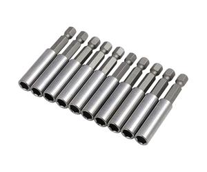 10 Pcs Douille Hexagonale Extension Embout MagnéTique 1/4" Hex, Porte-Embout Pour Outils éLectriques, Support De Foret Universel, Compatible Avec Perceuses Et Tournevis éLectriques