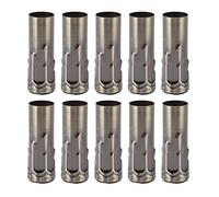 10 Pcs E14 Métal Tube Tête De Lampe Boîtier Fer pour Bougie Lampe Titulaire Tube Base De La Lampe 25x80mm Lustre en Cristal Tube Accessoires D'éclairage Raccords(Bronze Vert)