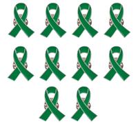 10 Pcs Épinglette de Sensibilisation à la Santé, Broches de Sensibilisation au Cancer du Sein, Broches en Ruban de Santé Mentale, pour la Décoration des Hommes et des Femmes