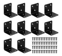 10 Pcs Equerres d'Assemblage, Équerres de Plaque Perforée, 40x40x40mm Connecteur d'Angle, Equerre de Fixation, Équerre de Fixation en Métal pour Bois Equerre Fixation Angle Support en forme de L