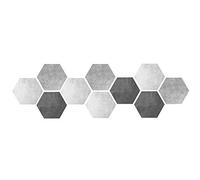 10 Pcs Étanche Antidérapant Hexagonal Auto-Adhésif Gris Blanc À La Mode et Conceptuel Modèles Carrelage En Céramique Mur Autocollants De Plancher Décor À La Maison