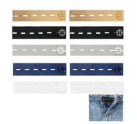 10 PCS Extenseurs de Taille Élastiques, Elargisseur Pantalon Grossesse Rallonges élastiques Extensions élastiques à la Taille Réglables Homme et Femme Extensions de Pantalon Sans Couture Pour Jupes