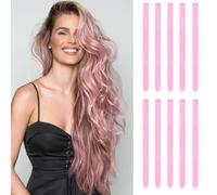 10 Pcs Extension Cheveux | Rajout Cheveux Couleur de 55 cm | Meche Cheveux (rose clair)