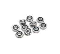 10 Pcs F605RS 5x14x5mm ABEC-7 Flanged Miniature Ball Bearings, Rubber Sealed Single Side for RC Car, Drone and Fan Motor