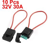 10 pcs FB-045U Type boîtier plastique noir Câble Auto Bloque fusible 32V 30A
