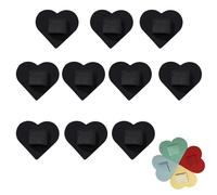 10 Pcs Felt Hair Band Pad, 2 Inch Felt Hair Band Decor Base, Securely Glued Not Easy to Fall Off with Elastic Bands, for Tea Parties, Weddings, Parties (Black)