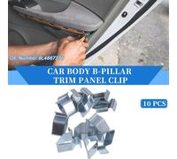 10 pcs Fixation De Panneau De Garniture De Montant B De Carrosserie De Voiture pour Volkswagen Atlas 2018-2023, Supports Montage Garniture Intérieure En Métal Durable Argenté