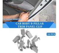 10 pcs Fixation De Panneau De Garniture De Montant B De Carrosserie De Voiture pour Volkswagen Passat 1998-2010, Supports Montage Garniture Intérieure En Métal Durable Argenté