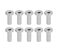 10 Pcs Garde Corps Manchons,Manchons de Protection Acier Inoxydable pour Garde corps de Câble 1/8 Pouce 3/16 Pouce Poteaux en Bois, Balustrade de Bricolage(3/16)