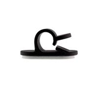 10 pcs Gestionnaire de câbles de sac avec ruban adhésif 2.8cm noir