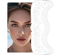 10 Pcs Glitter Face Tattoos Temporary Glitter Tattoos For Women And Girls For Concerts, Festivals And Rave (Silver)