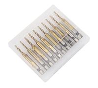 10 pcs Hex Shank Screw Tap Drill Bit, Coated HSS Tapping Tool with Spiral Flute Design, Metric Coarse Thread Machine Tap for Blind Hole, Compatible with Power Drill and Be (M3-2,5 (6 poignées