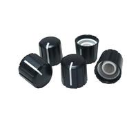 10 pcs Hote:6mm 15x13.5mm Black+whitte flag Knob Cap Potentiometer Encoder Flower Shaped Inner Hole 6mm