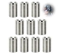 10 Pcs Insert Fileté M8/M10, Insert de Filetage Autotaraudeur, Écrous à Visser M8 x 1,25 mm Femelle, M10 x 1,5 mm Mâle, 12mm Long, Kit de Réparation de Filetage pour Maintenance Matérielle