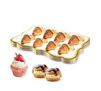 10 pcs Jetable Plateau en Carton pour buffet Plat de Service Rectangulaire 33X23cm Plats Buffet Présentations Gateau Cake Tarte