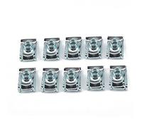 10 PCS Jeu Décrous à Clip Fileté, M4 M5 M6 M8 En Acier Inoxydable Écrou De Serrage Écrous U Clips Snap Nut Set Spire Clip Trou Fixations Plat Angle Écrou Fixation Assortiment