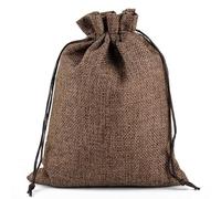 10 Pcs Jute Naturel Sac De Jute Jute Cadeau Sacs Multi Taille Bijoux Voyage Pochette De Rangement Mini Bonbons Jute Sacs D'emballage pour Sac Cadeau-café Profond,20x30CM