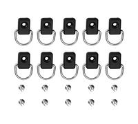 10 Pcs Kayak Sécurité Montage Bateau De Pêche Noir Rigging D Anneau avec M6 Vis Utilisé avec une Paddle Leash pour Canoe Bungee Kit Accessoire