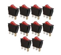 10 PCS KCD3 Power switch 15A /20A 125V/250V 3 Pin Rocker Switch Clear Silicone Waterproof Protect Cover Rectangle NWPNLXEA