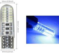 10 pcs. LED moteur petite voiture T10 3014 24smd largeur Indicateur plaque d'immatriculation Lumière bleue