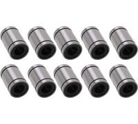 10 Pcs LM10LUU Linear Bearings Alloy Steel Linear Motion Ball Bearings for 3D Printer Engraving Machine (Roulements linéaires LM10LUU en acier allié pour machine à graver)