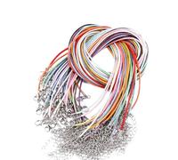 10 pcs/Lot 50 cm en Cuir Fait à la Main Collier Corde Réglable Tressée Corde avec C