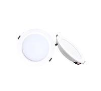 10 pcs/lot Downlight corps blanc 5 W 9 W 12 W 15 W 18 W plafonnier Led rond DC 12 V 24 V AC 110 V 220 V éclairage intérieur Led for chambre à coucher(Warm White,12W,DC24V)