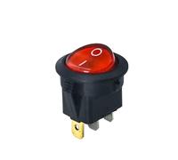 10 pcs/lot KCD 23mm Lamp 3 Pin copper 250V 6A Boat Switch Round Switch SPST Snap-in ON/OFF LED Rocker Switch with Light NWPNLXEA