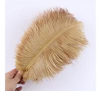 10 pcs/lot plumes d'autruche blanches naturelles mariage d¨¦coration de la maison 15-20 cm/25-30 cm/30-35 cm plumes d'autruche artisanat-marron clair, 30-35 cm
