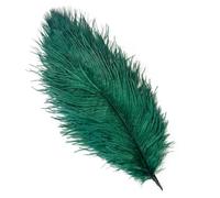 10 pcs/lot Plumes d'autruche pour fête de Mariage Artisanat Plumes décoration Accessoires centres de Table Carnaval-Vert foncé-20-25 cm 8-10 Pouces