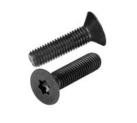 10 pcs/lot vis à métaux Torx en acier inoxydable noir M2/M2.5/M3/M4/M5/M6/M8/M10 vis à tête fraisée plate