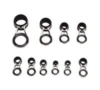 10 Pcs Lure Canne à Pêche Anneaux Guide Ceramique Acier Inoxydable Canne à Pêche Eye Guides Set Casting Astuce Kit de Réparation