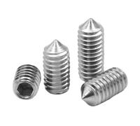 10/pcs M2 M2.5 M3 M4 M5 M6 M8 M10 M12 DIN914 304 vis à six pans creux en acier inoxydable vis de réglage à pointe conique(6mm,M2.5 (10pcs))