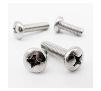 10/pcs M2 M3 M4 M5 M6 M8 GB818-85 A2-70 304 Acier Inoxydable Croix Pan tête Ronde vis Boulon Longueur = 3-100mm(50mm,M6 10pcs)