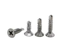 10 pcs M3.5 M4.2 .8 M5. M6.3 410 Vis autoperceuses à tête plate en acier inoxydable queue d'aronde autotaraudeuse(19mm,M4.2 20pcs)