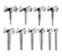10 Pcs Meche Bois 15-60mm Fraise Bois Forstner Bits foret bois Meche a Faconner Mèche à Bois Carbure Installation de Portes