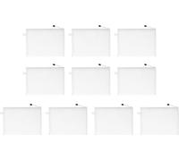 10 PCs Mesh Sacs à fermeture éclair nylon transparent A4 -Papier pour fichier bureautique -Document School largeur d'écriture blanc