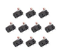 10 Pcs Micro Interrupteurs en Plastique avec Bras de Levier et 3 Broches - Interrupteur Fin de Course SPDT 220V 5A, Mini Contacteur 1NO 1NC pour Applications Électroniques et Automatisation