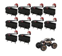 10 Pcs Micro Switch en Plastique Micro Interrupteur Fin de Course avec 3 Broches Micro Contacteur 250V - 5A1NO 1NC - Levier à Rouleau - pour Machines Électroniques