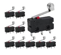 10 PCS Micro Switch Interrupteur de Fin de Course SPDT 5A 250V avec Levier à Rouleau, Microrupteur 3 Positions 1NO 1NC, Micro-Interrupteur de Fin de Course pour Électronique