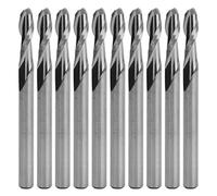 10 PCS Mill Cutter 3.175mm Haute Vitesse Acier Fin Mill Cutter Tranchant Durable Tungstène Acier Plat Fond Spirale Fraise pour Bois Acrylique Plastique Gravure Découpe (double bord)
