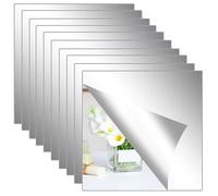 10 Pcs miroirs muraux en acrylique pleine longueur - Auto-adhésifs-Pour maison, entraînement, salle de sport, couloir - 20 x 20 cm