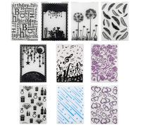 10 Pcs Modèle de Dossier de Gaufrage, Fleur Pochoir à Gaufrer,Embossing Folder, Dossier de Gaufrage de Carte de Papier pour DIY Scrapbook Loisir Créatif Album Photo
