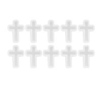 10 Pcs Moule en Silicone Croix Résine et Bougie - Pour Coulée De Résine Époxy, Cire, Savon - Démoulage Facile DIY Avec Bol et Tapis