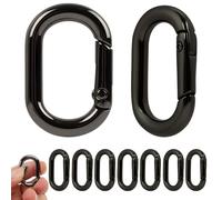 10 PCS Mousqueton Escalade,Mini Mousqueton Porte Clé Petit INOX Noir, Mousquetons Légers Et Robustes, Idéal comme Karabijnhaak Sleutelhanger pour Sac à Dos, Porte-Clés