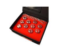 10 pcs Naruto Rings Sets for Cosplay FONGWAN Avec chaîne et boîte Cadeau Anime-B#