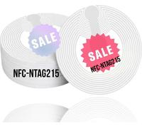 10 pcs. NFC Tag Sticker vierge NXP NTAG215 avec capacité de mémoire de 540 octets