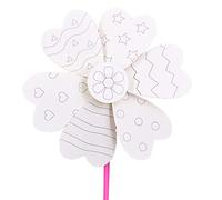 10 Pcs Papier Moulins Bricolage Blanc Graffiti Peinture Papier Moulin à Vent Drôle Papier Moulin à Vent Kit pour Enfants Bambins Élèves de L'école Maternelle
